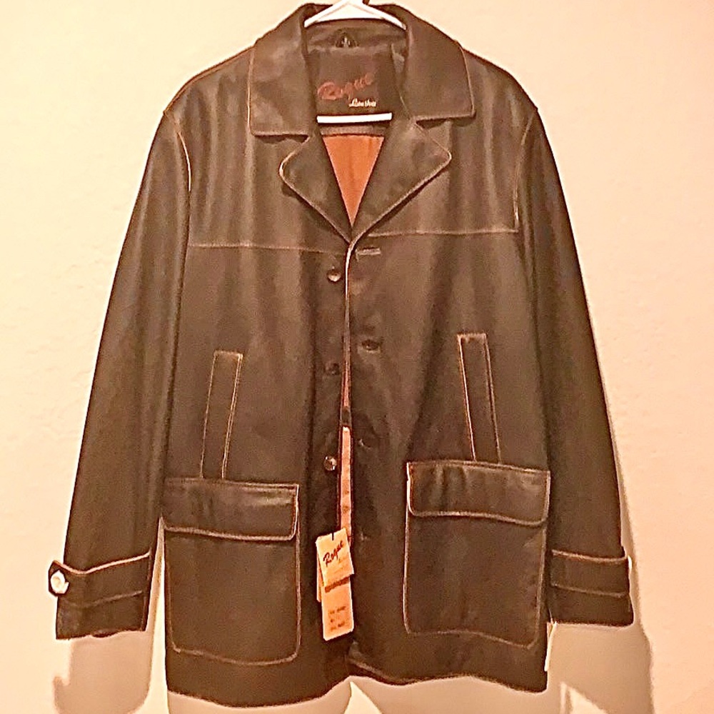 Rare❤️🌟Rogue Leather Car Jacket by Reilly Olmes